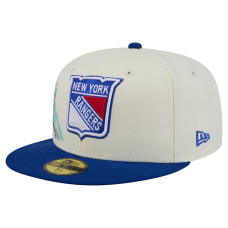 Бейсболка New York Rangers New Era Cream/Blue Localized Stitched 59FIFTY Бейсболка New York Rangers New Era Cream/Blue Localized Stitched 59FIFTY