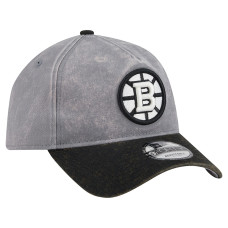 Бейсболка Boston Bruins New Era Gray/Black Storm A-Frame 9FORTY