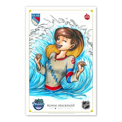 New York Rangers 11 x 17 Women in Sports Konni Mackenzie Poster Print