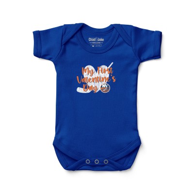 Малышам New York Islanders Chad & Jake Royal Valentines Day Graphic Bodysuit