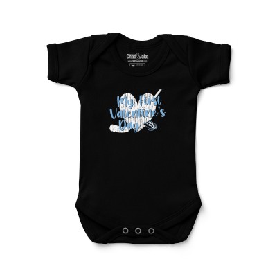 Малышам Utah Mammoth Chad & Jake Black Valentines Day Graphic Bodysuit