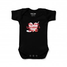 Малышам Calgary Flames Chad & Jake Black Valentines Day Graphic Bodysuit