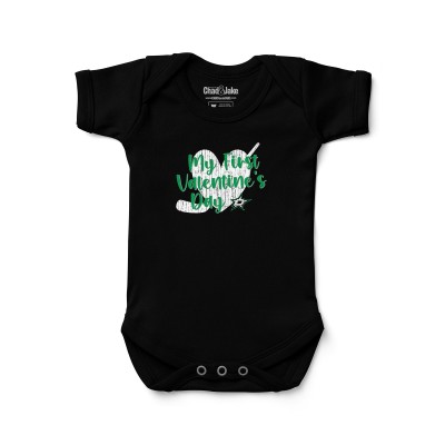 Малышам Dallas Stars Chad & Jake Black Valentines Day Graphic Bodysuit