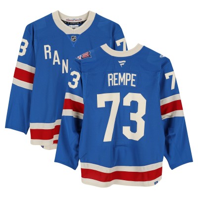 Matt Rempe New York Rangers Fanatics Authentic Game-Used #73 Blue Centennial Set 1 Jersey from Multiple Games Between October 20 & November 16, 2025