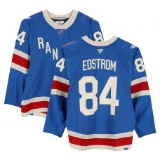 Adam Edstrom New York Rangers Fanatics Authentic Game-Used #84 Blue Centennial Set 1 Jersey from Multiple Games Between October 20 & November 16, 2025
