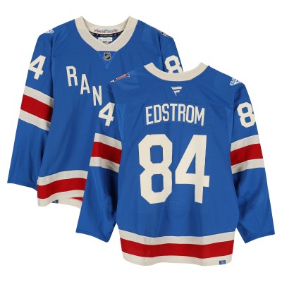 Adam Edstrom New York Rangers Fanatics Authentic Game-Used #84 Blue Centennial Set 1 Jersey from Multiple Games Between October 20 & November 16, 2025