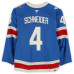 Игровая джерси Braden Schneider New York Rangers Fanatics Authentic #4 Blue Centennial Set 2 from Multiple Games Between December 10, 2025 & January 8, 2026