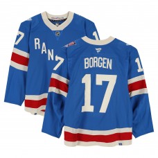 Will Borgen New York Rangers Fanatics Authentic Game-Used #17 Blue Centennial Set 2 Jersey from Multiple Games Between December 10, 2025 & January 8, 2026