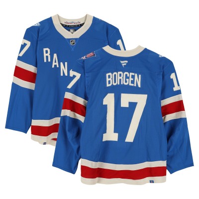 Will Borgen New York Rangers Fanatics Authentic Game-Used #17 Blue Centennial Set 2 Jersey from Multiple Games Between December 10, 2025 & January 8, 2026