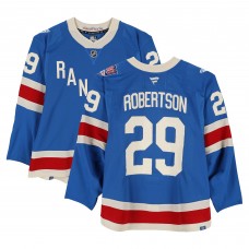 Matthew Robertson New York Rangers Fanatics Authentic Game-Used #29 Blue Centennial Set 2 Jersey from Multiple Games Between December 10, 2025 & January 8, 2026