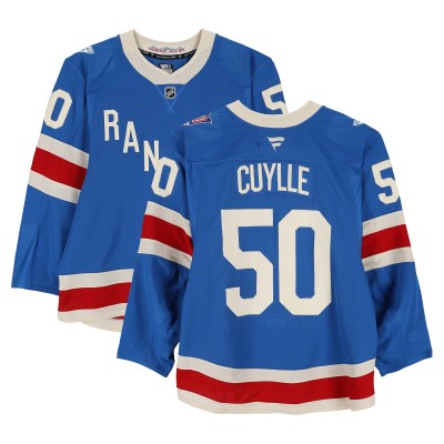 Will Cuylle New York Rangers Fanatics Authentic Game-Used #50 Blue Centennial Set 2 Jersey from Multiple Games Between December 10, 2025 & January 8, 2026