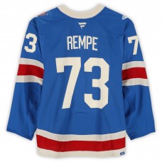 Matt Rempe New York Rangers Fanatics Authentic Game-Used #73 Blue Centennial Set 2 Jersey from Multiple Games Between December 10, 2025 & January 8, 2026