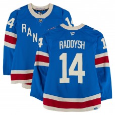 Taylor Raddysh New York Rangers Fanatics Authentic Game-Used #14 Blue Centennial Set 1 Jersey from Multiple Games Between October 20 & November 16, 2025