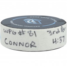 Kyle Connor Winnipeg Jets Fanatics Authentic Game-Used Goal Puck vs. Utah Mammoth on December 21, 2025 - Second of Two Goals Scored