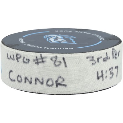 Kyle Connor Winnipeg Jets Fanatics Authentic Game-Used Goal Puck vs. Utah Mammoth on December 21, 2025 - Second of Two Goals Scored