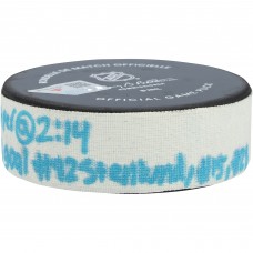 Kevin Stenlund Utah Mammoth Fanatics Authentic Game-Used Goal Puck vs. Calgary Flames on April 1, 2025