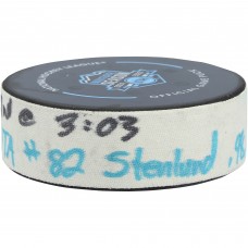Kevin Stenlund Utah Mammoth Fanatics Authentic Game-Used Goal Puck vs. Winnipeg Jets on April 5, 2025