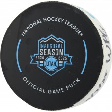 Kevin Stenlund Utah Mammoth Fanatics Authentic Game-Used Goal Puck vs. Winnipeg Jets on April 5, 2025