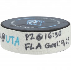 Sam Bennett Florida Panthers Fanatics Authentic Game-Used Goal Puck vs. Utah Mammoth on December 10, 2025 - Second of Two Goals Scored