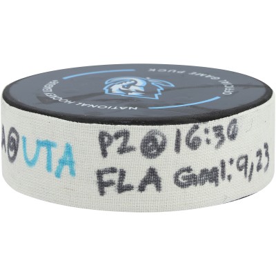 Sam Bennett Florida Panthers Fanatics Authentic Game-Used Goal Puck vs. Utah Mammoth on December 10, 2025 - Second of Two Goals Scored