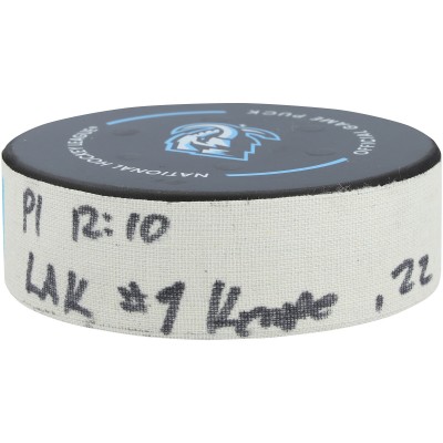 Adrian Kempe Los Angeles Kings Fanatics Authentic Game-Used Goal Puck vs. Utah Mammoth on December 8, 2025