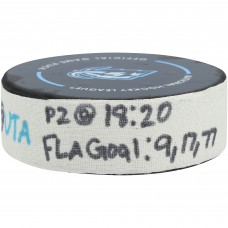 Sam Bennett Florida Panthers Fanatics Authentic Game-Used Goal Puck vs. Utah Mammoth on December 10, 2025 - First of Two Goals Scored