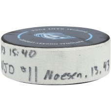 Stefan Noesen New Jersey Devils Fanatics Authentic Game-Used Goal Puck vs. Utah Mammoth on December 19, 2025