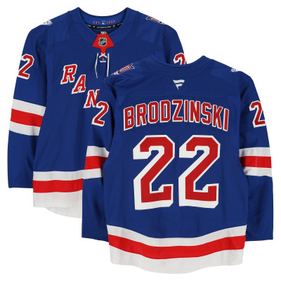 Игровая джерси Jonny Brodzinski New York Rangers Fanatics Authentic #22 Blue Set 2 from the 2025-26 NHL Season