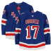 Игровая джерси Will Borgen New York Rangers Fanatics Authentic #17 Blue Set 2 from the 2025-26 NHL Season Игровая джерси Will Borgen New York Rangers Fanatics Authentic #17 Blue Set 2 from the 2025-26 NHL Season