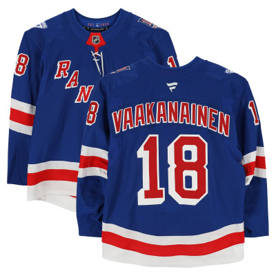 Игровая джерси Urho Vaakanainen New York Rangers Fanatics Authentic #18 Blue Set 2 from the 2025-26 NHL Season