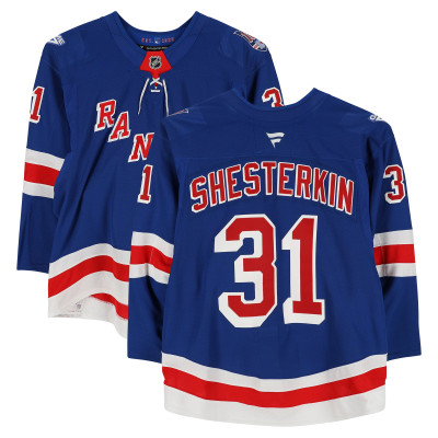 Игровая джерси Igor Shesterkin New York Rangers Fanatics Authentic #31 Blue Set 2 from the 2025-26 NHL Season