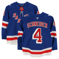 Игровая джерси Braden Schneider New York Rangers Fanatics Authentic #4 Blue Set 2 from the 2025-26 NHL Season Игровая джерси Braden Schneider New York Rangers Fanatics Authentic #4 Blue Set 2 from the 2025-26 NHL Season