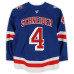 Игровая джерси Braden Schneider New York Rangers Fanatics Authentic #4 Blue Set 2 from the 2025-26 NHL Season