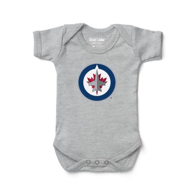 Малышам Winnipeg Jets Chad & Jake Heather Gray Primary Logo Bodysuit