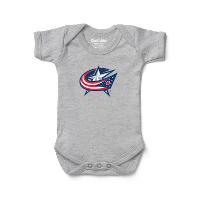 Малышам Columbus Blue Jackets Chad & Jake Heather Gray Primary Logo Bodysuit