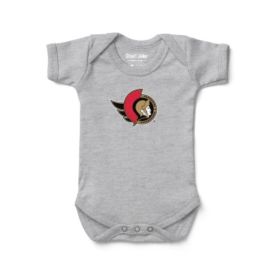 Малышам Ottawa Senators Chad & Jake Heather Gray Primary Logo Bodysuit