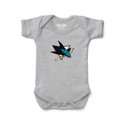 Малышам San Jose Sharks Chad & Jake Heather Gray Primary Logo Bodysuit