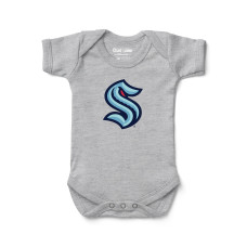 Малышам Seattle Kraken Chad & Jake Heather Gray Primary Logo Bodysuit
