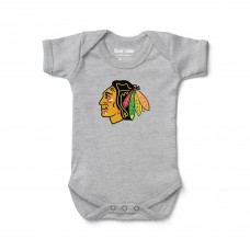 Малышам Chicago Blackhawks Chad & Jake Heather Gray Primary Logo Bodysuit