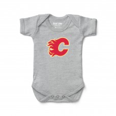 Малышам Calgary Flames Chad & Jake Heather Gray Primary Logo Bodysuit