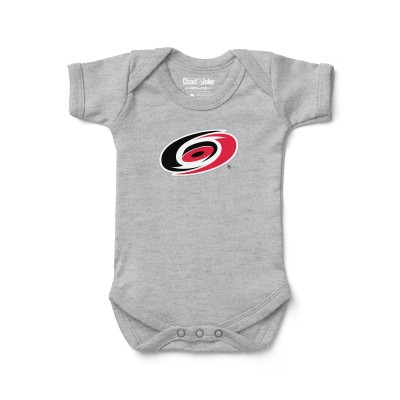 Малышам Carolina Hurricanes Chad & Jake Heather Gray Primary Logo Bodysuit