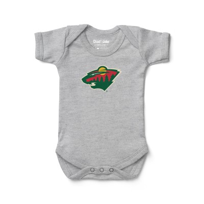 Малышам Minnesota Wild Chad & Jake Heather Gray Primary Logo Bodysuit