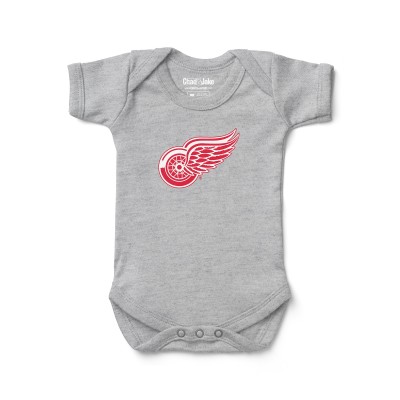 Малышам Detroit Red Wings Chad & Jake Heather Gray Primary Logo Bodysuit