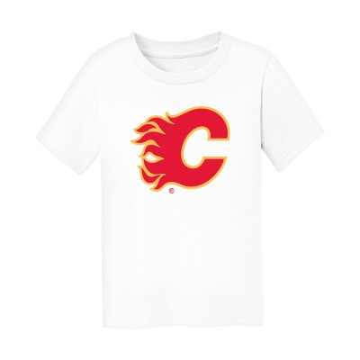Малышам Calgary Flames Chad & Jake White Primary Logo T-Shirt