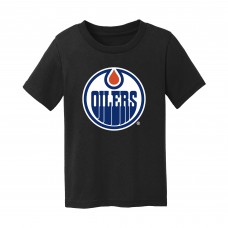 Малышам Edmonton Oilers Chad & Jake Black Primary Logo T-Shirt