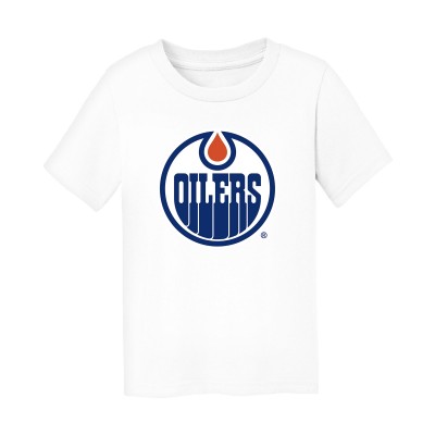 Малышам Edmonton Oilers Chad & Jake White Primary Logo T-Shirt