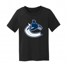 Малышам Vancouver Canucks Chad & Jake Black Primary Logo T-Shirt