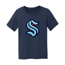 Малышам Seattle Kraken Chad & Jake Navy Primary Logo T-Shirt