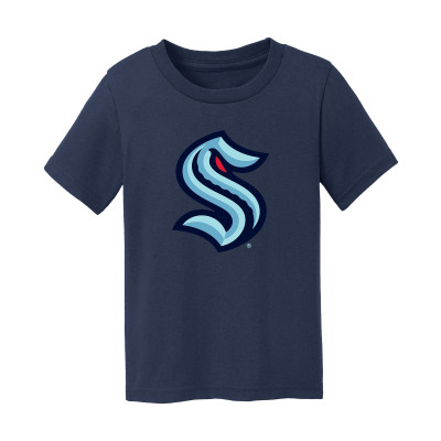 Малышам Seattle Kraken Chad & Jake Navy Primary Logo T-Shirt