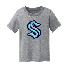Малышам Seattle Kraken Chad & Jake Heather Gray Primary Logo T-Shirt